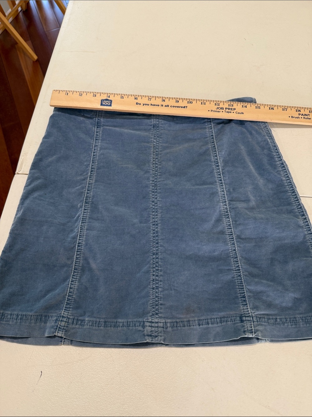 Free People Femme Cord Mini Skirt Back Zip Clean Lines Sexy Baddie Twee Mod 10 - Picture 9 of 14